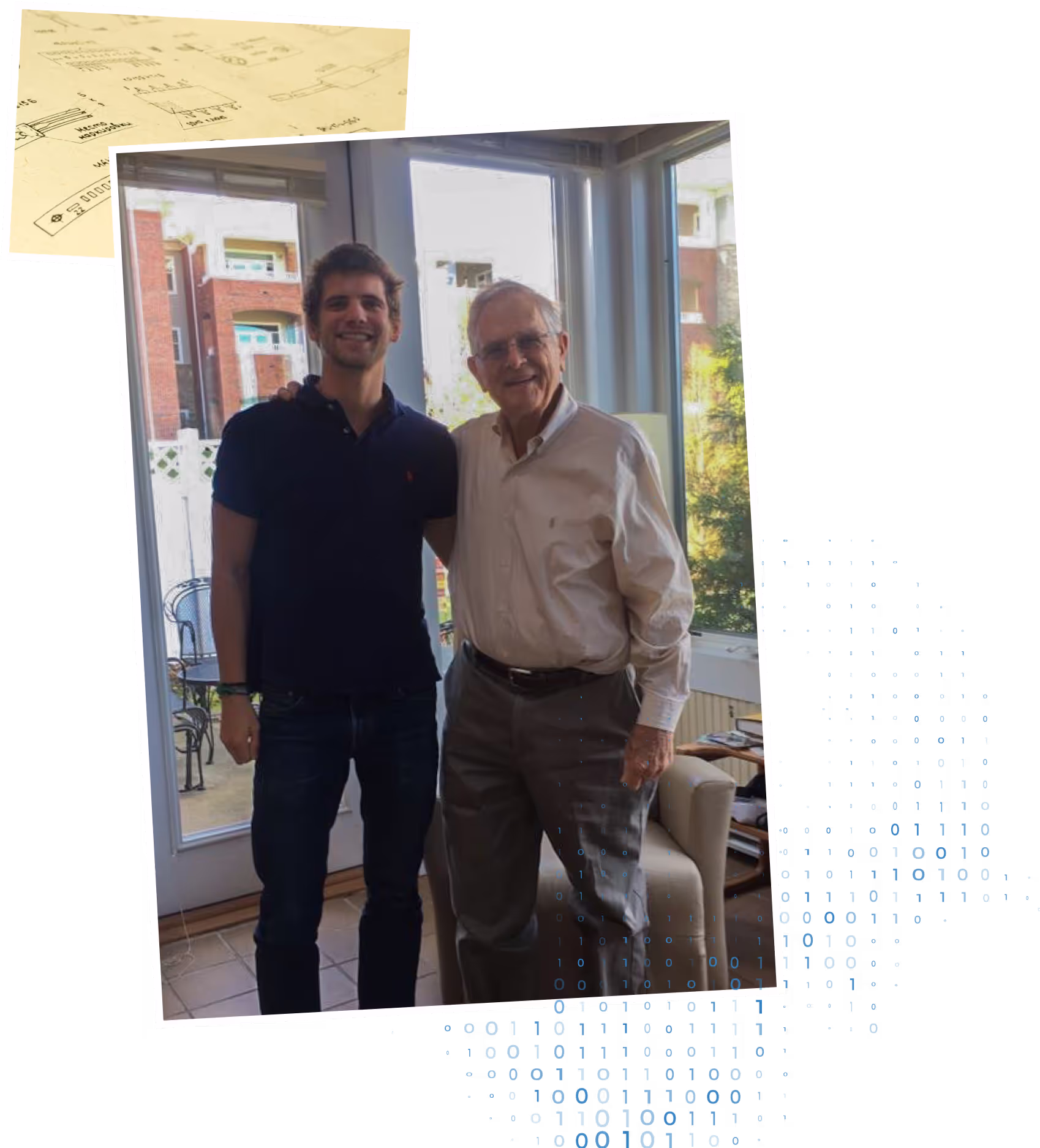 Two men standing